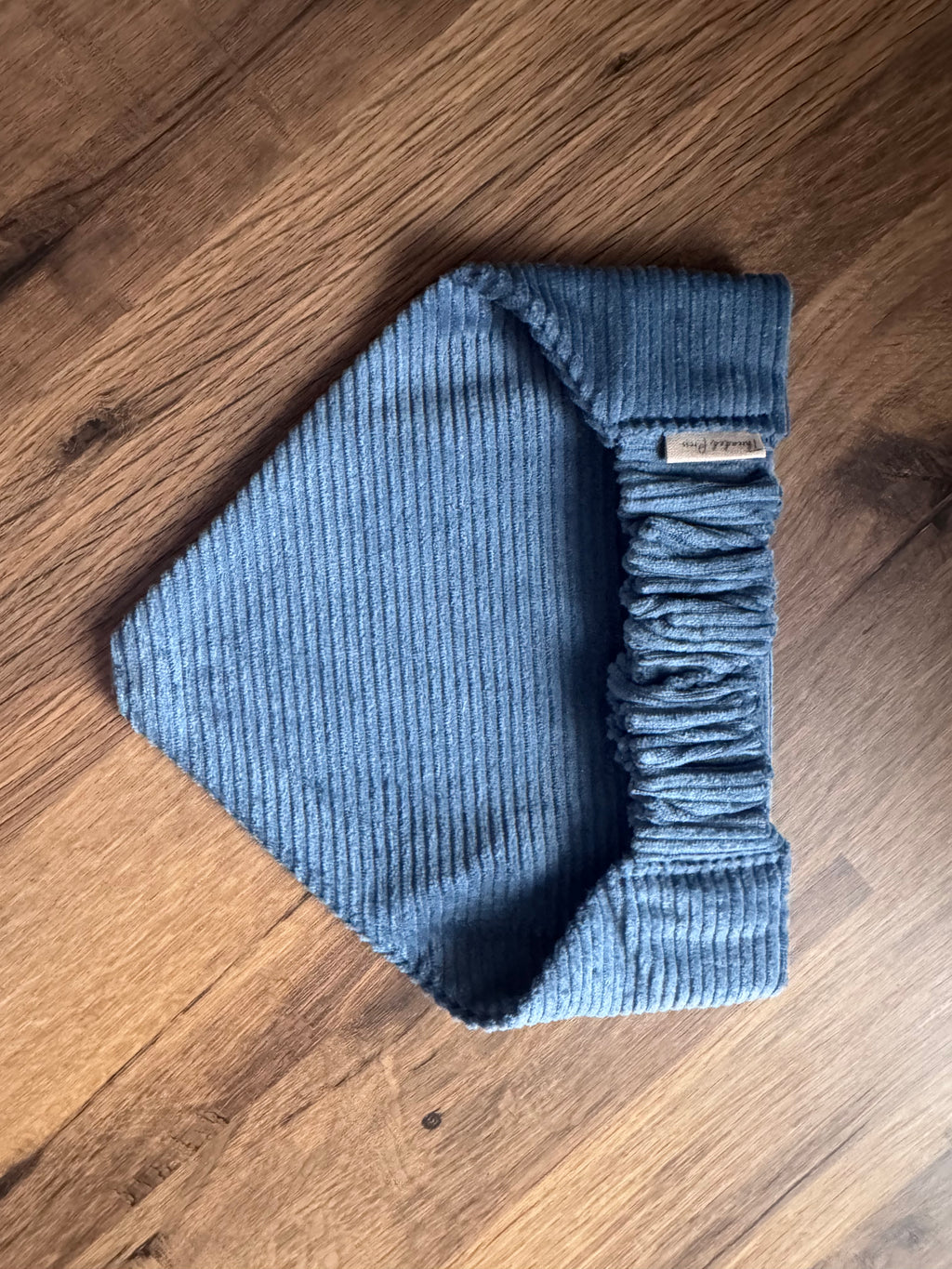 Sea blue corduroy pet bandana