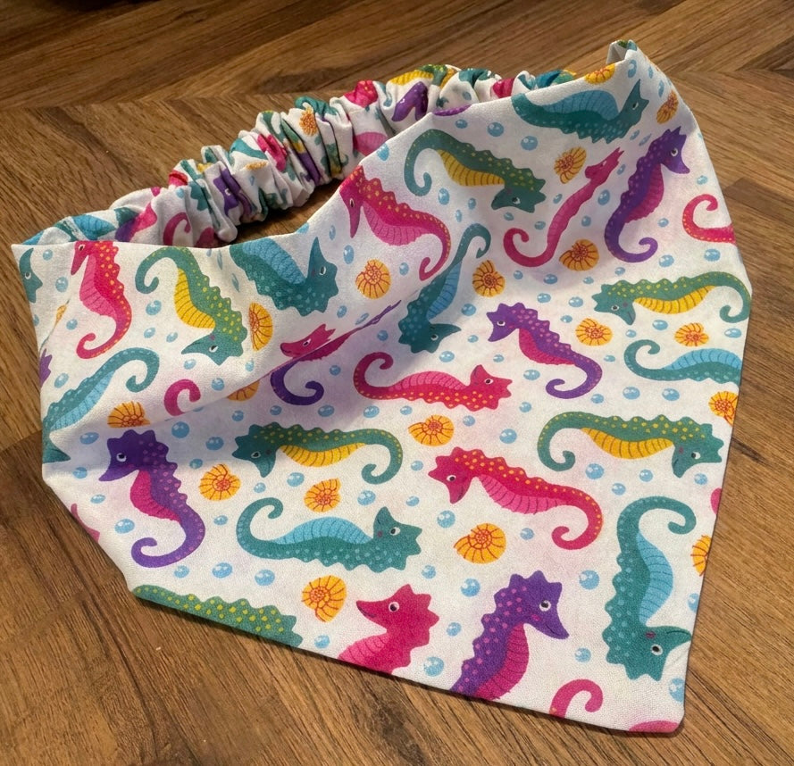Seahorse pet bandana