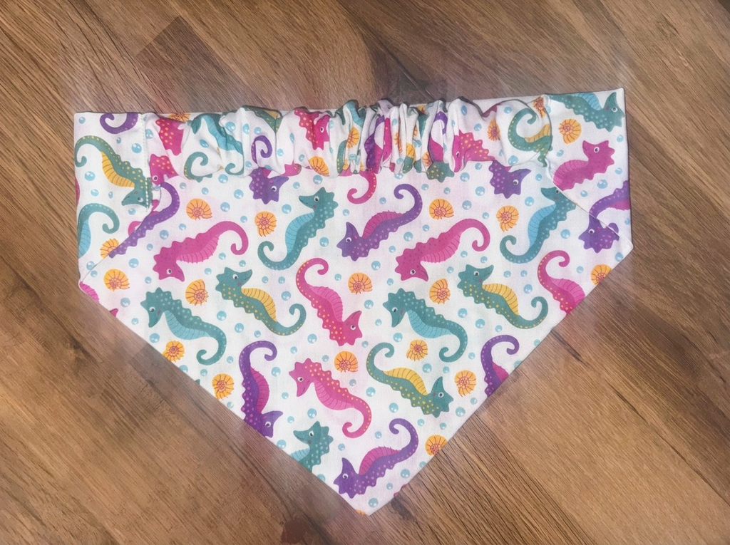 Seahorse pet bandana