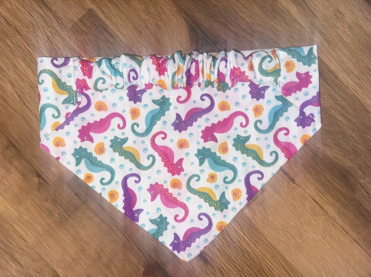 Seahorse pet bandana