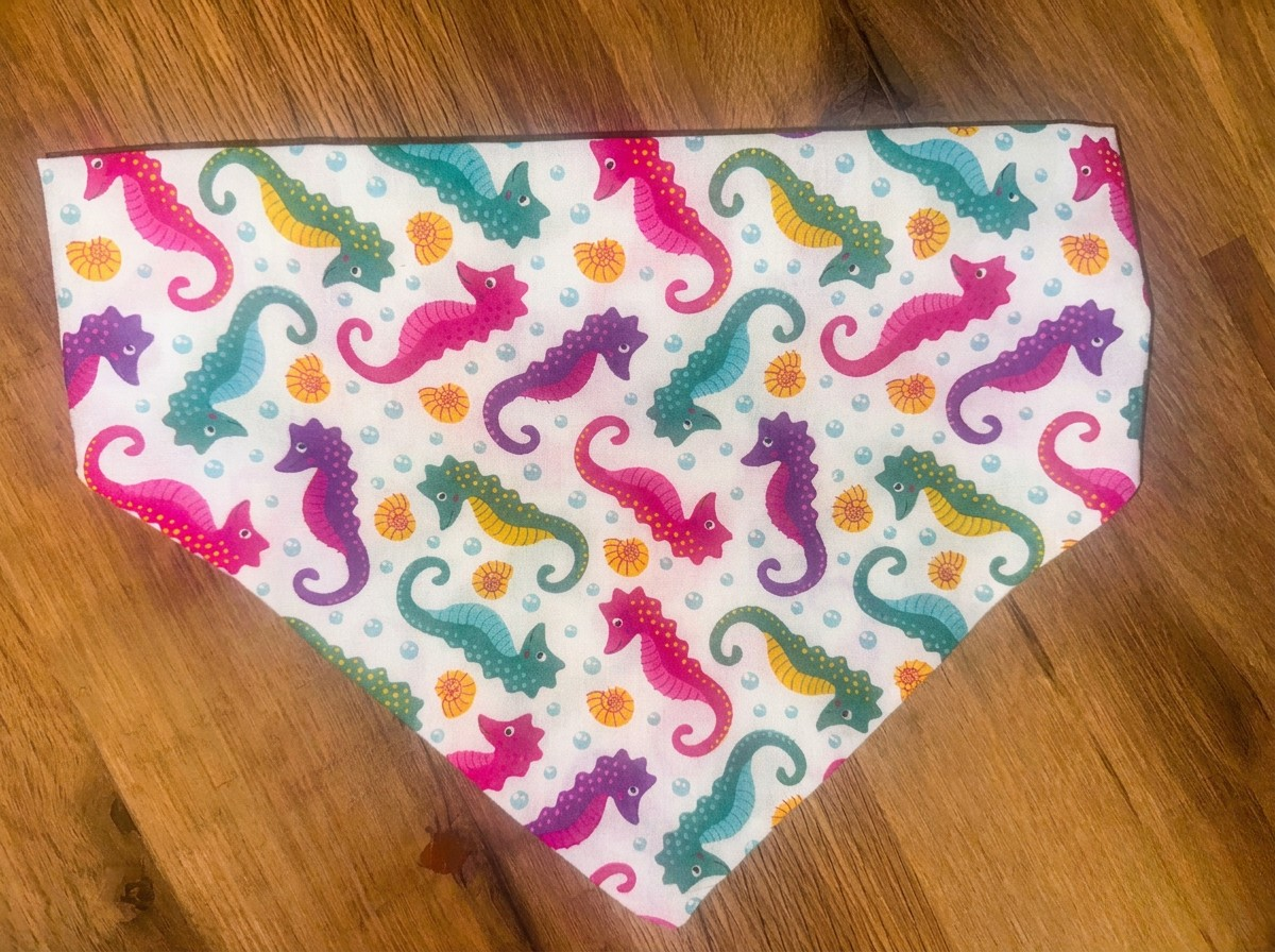 Seahorse pet bandana