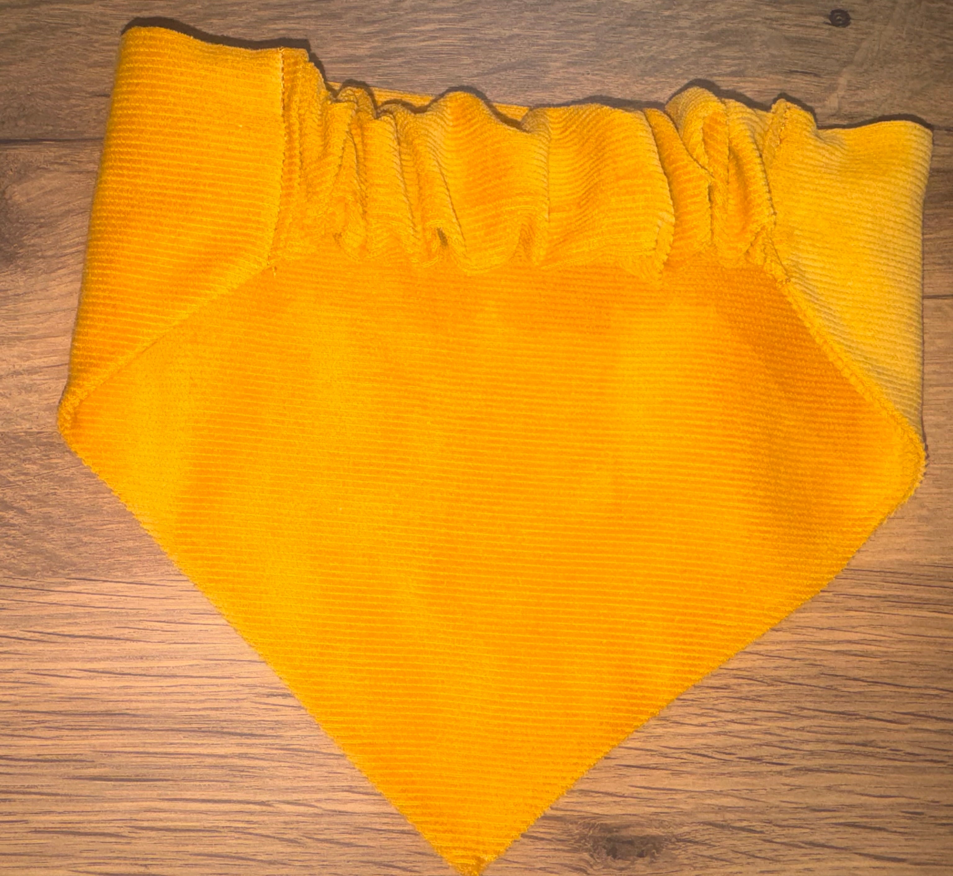 Ochre corduroy pet bandana