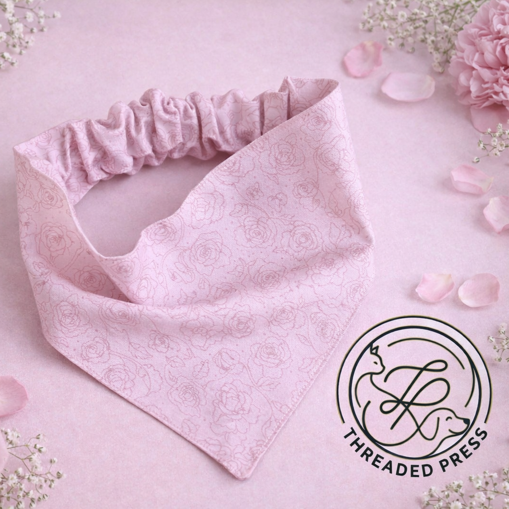 Pink Floral Pet Bandana