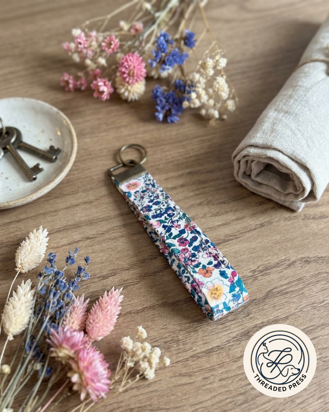Fabric Wristlet Key Fob
